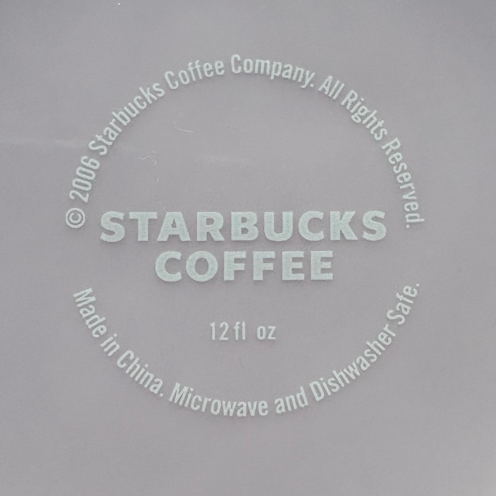 2006 Starbucks Lavender Coffee Mug and matching saucer- 12 oz cup. - Picture 9 of 13